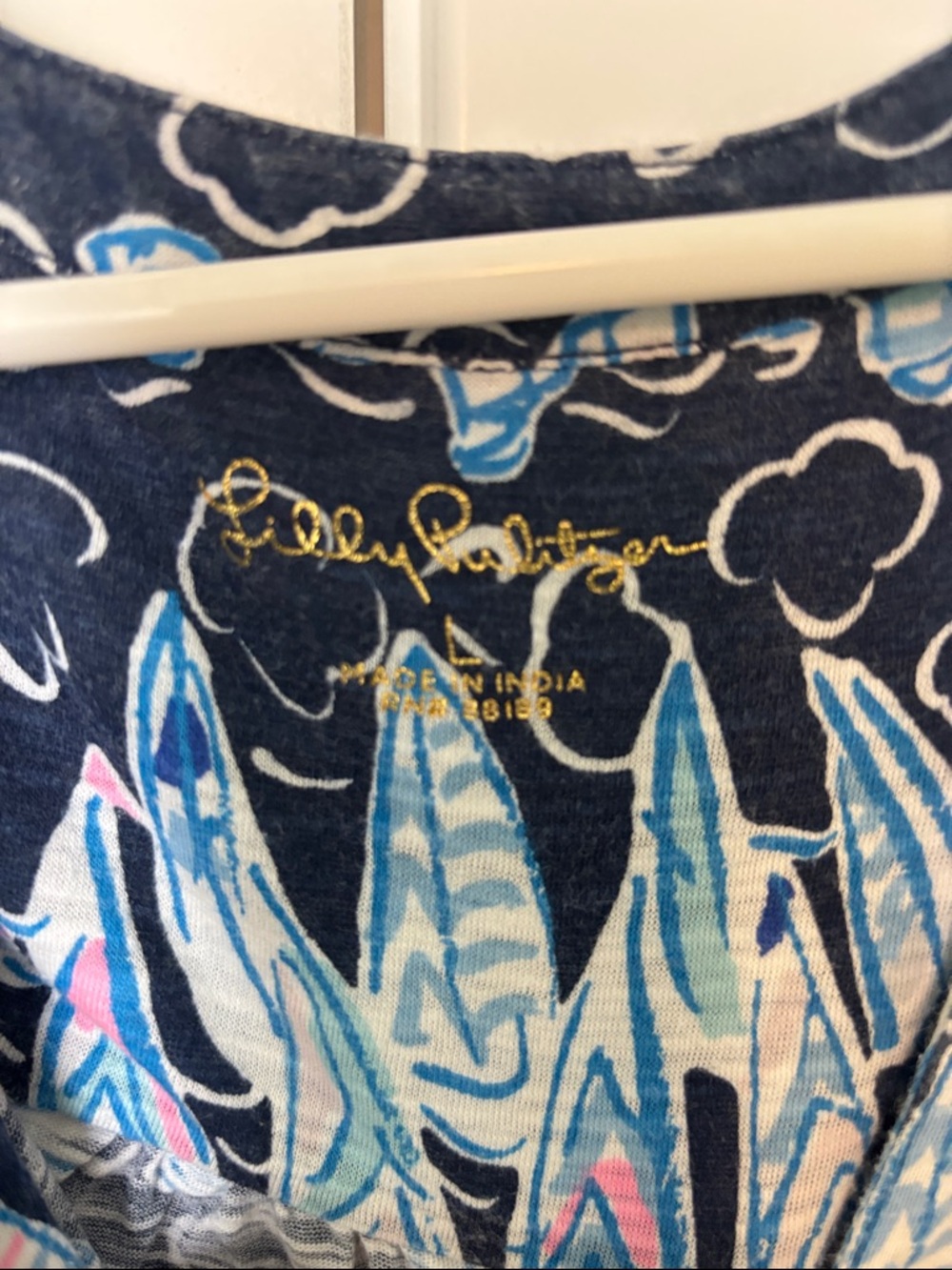 Lilly Pulitzer Elsa Navy Sailboat Print Sleeveless Tank Top - Picture 2 of 3